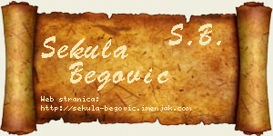Sekula Begović vizit kartica